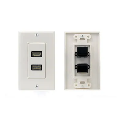 HDMI Dual 2 Port Wall Plate Outlet Cover For HDTV 1080p • $12.99