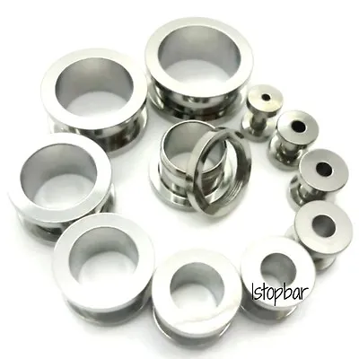 £2.69 • Buy 2mm-30mm Screw Back Fit Stainless Steel Expander Ear Flesh Tunnel Plug Stretcher