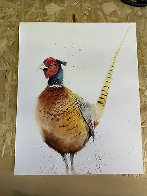 £35 • Buy A2 - PHEASANT Limited Edition PRINT Of Watercolour By HELEN APRIL ROSE   200