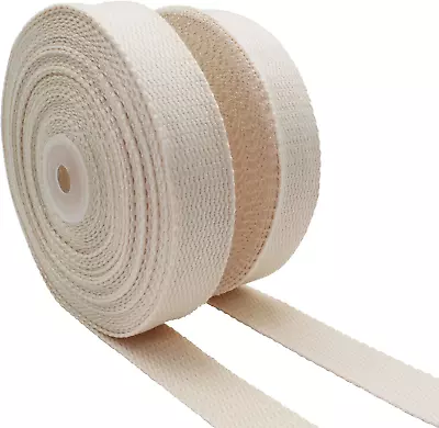 Cotton Webbing 1 Inch 2 Rolls/ 20 Yards Webbing Straps For Webbing Bag Handles  • $24.76