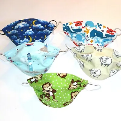 FACE MASK Triple Layer Reversible Washable USA Handmade Fun Prints • $12.09