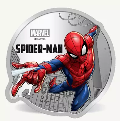 Marvel Pamp SPIDERMAN 1 Oz Silver Proof Coin 2022 • $94.95