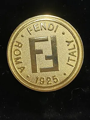 Vintage Fendi Roma Logo Round Pin • $339