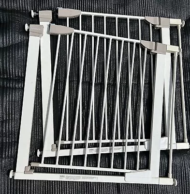 2 X Lindam Stair Gate Toddler & Baby Gate Auto Close Stair With 2 X Extensions • £85