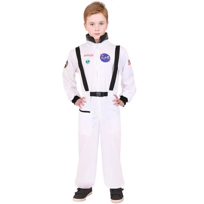 £13.59 • Buy Kids Astronaut Costume Boys Girls Spaceman Jumpsuit Childs Fancy Dress Outfit
