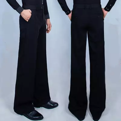 Men Ballroom Latin Dance Pants Straight Fit Modern Smooth Practice Trousers • $36.81