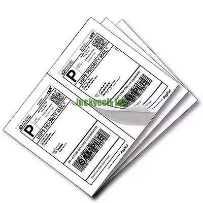 Labels 8.5x5.5 200 Shipping 8.5x5.5 Half-Sheet Self Adhesive Wood Free Paper • $13.95