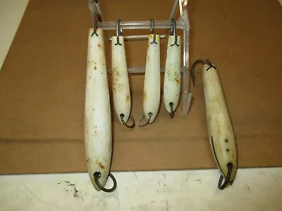 Vintage Tuna Lures ** Vintage Bone Jigs ** Set Of 5 Jigs ************* • $79.95