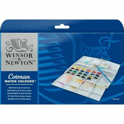 £22.99 • Buy Winsor And Newton Cotman Water Color Paints, Set Of 24 Half Pans (0390376)