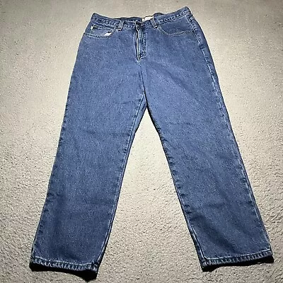 Vintage L.L. Bean Flannel Lined Jeans Mens 36x29* Blue Denim Cotton Heavy • $29.99