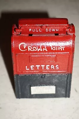 Vintage Cast Iron Post Office Box Coin Bank. Measures 4  X 3  Crown Point • $20.98