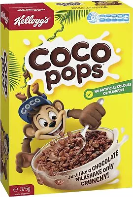 Kellogg's Coco Pops Chocolately Breakfast Cereal Original 375g • $9.80