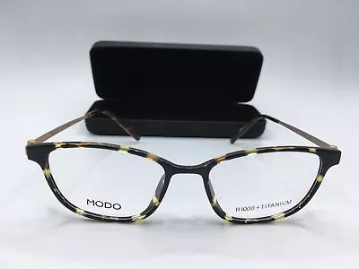 Modo 7010 Women's Tortoise Frame Demo Lens Square Eyeglasses 48MM • $134.99