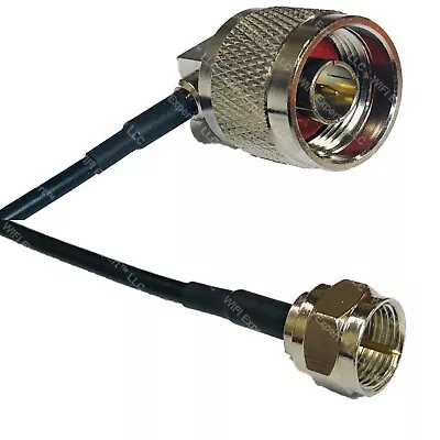 RFC100 N MALE ANGLE To F MALE Coax RF Cable USA-Ship Lot • $9.99