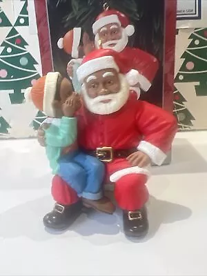 £12.99 • Buy African American Santa Christmas Request Hallmark Keepsake Ornament New In Box