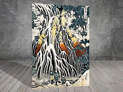 £6.51 • Buy  Katsushika Hokusai Pilgrims Kirifuri Waterfall Japanese CANVAS ART POSTER 902