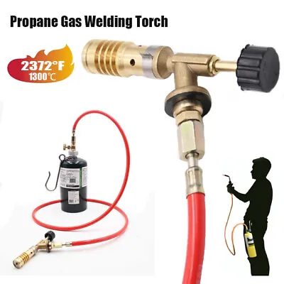 Trigger Start Gas Welding Propane Torch Kit MAPP MAP Pro Brazing Solder W/ Hose • $23.49