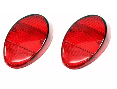 Pair Of Volkswagen VW Bug Beetle Red Rear Tail Light Lenses Left & Right 62 -67 • $29.40