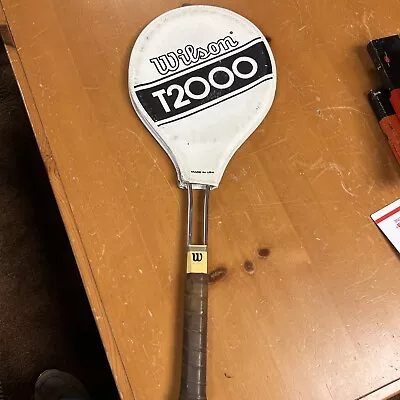 Vintage Wilson T2000 Tennis Racket Racquet W/ Cover Good Condition • $14