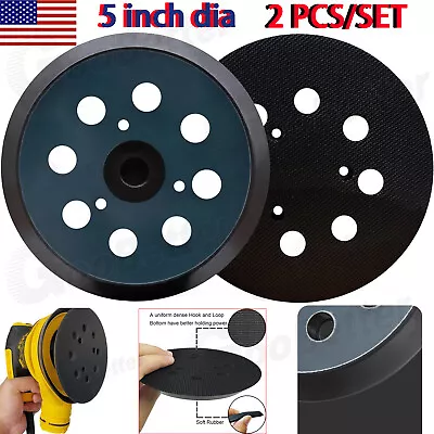 2pcs Orbital Sander Pad 5inch Hook & Loop 3 Screws Replacement For Dewalt Makita • $11.21