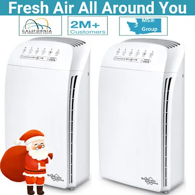 2pcs Home Air Purifier For Large Room Air Cleaner Smoke Allergies Pet True HEPA • $169.99