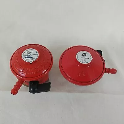 2 X Propane Gas Regulators 27mm Clip On Fits Calor Bottle BBQ Caravan Camping • £18.99