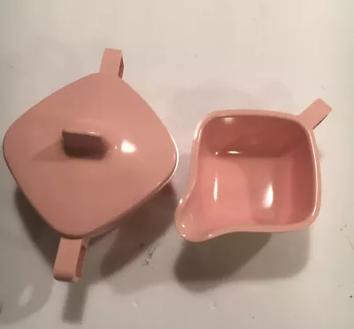 Pink Ever Ware Arrowhead Melamine/Melmac Sugar Bowl With Lid And Creamer • $12