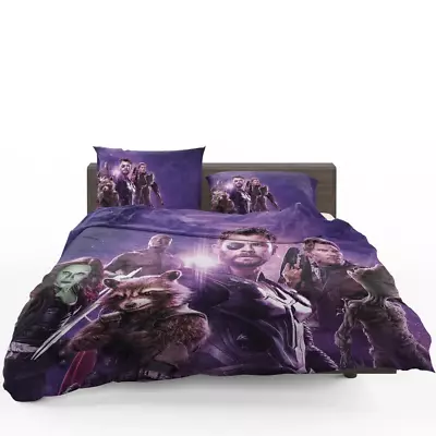 Avengers Infinity War Drax The Destroyer Star Lord Thor Quilt Duvet Cover Set • $54.99