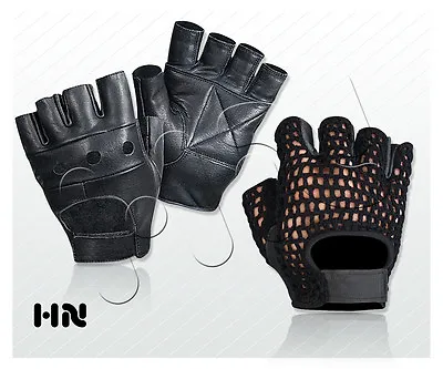 £4.75 • Buy Weight Lifting Padded Leather Gloves Fitness Exercise Training Cycling Gym Mesh