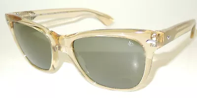 American  Optical Saratoga Yellow Crystal Sunglasses   145 52-19 Green  Lens • $169.99