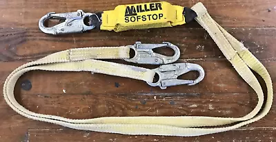 Miller 5' Nylon Lanyard & Softstop Shock Absorber Construction Fall Prevention • $29.96