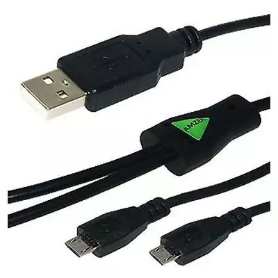 Amzer USB To Dual Micro USB Y Splitter Twin Charging Handy Cable • $21.49