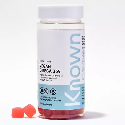 Known Nutrition Vegan Omega 369 (Ve) | 60 Gummies • £9.99