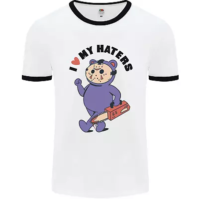 I Love My Haters Funny Halloween Mens Ringer T-Shirt • $11.19