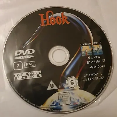  Hook (1991) DVD Robin Williams Dustin Hoffman Movie Film CD Disc Only • £1.99