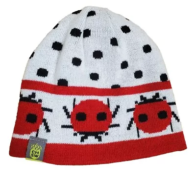 Smartwool Beanie 6 Month Hat Merino Wool Baby Newborn Reversable Ladybug Winter • $13.23