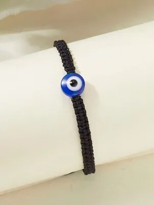 $3.89 • Buy String Evil Eye Bracelet For Women Men Charm Braided Lucky Bracelet Adjustable