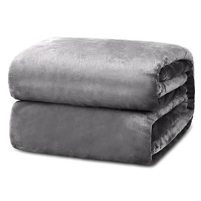 Faux Fur Fleece Blanket Large Sofa Mink Bed Throw Soft Warm Double & King Sizes • $20.99