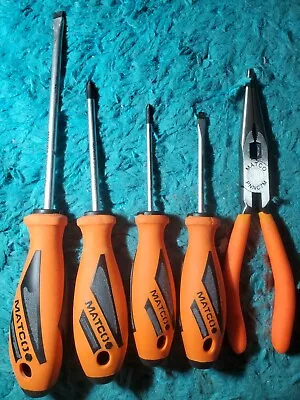 Matco Tools 4 Piece Heavy Duty  Screwdriver And 1 Long Nose Cutting Pliers 7M • $99