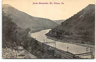 Pennsylvania-Mt Mount Union-Jacks Mountain-Railroad-Antique Postcard • $4.95