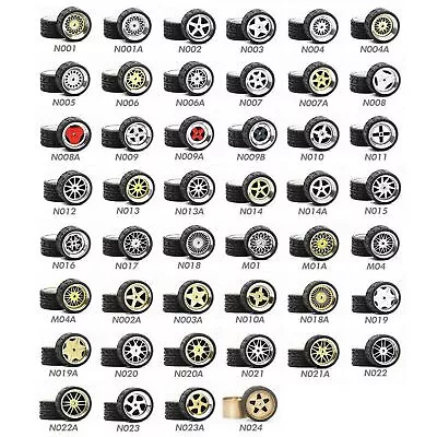 1/64 Scale ALLOY N-CLASS Real Rider Wheels Rims Tires Set For Hot Wheels • $9.99