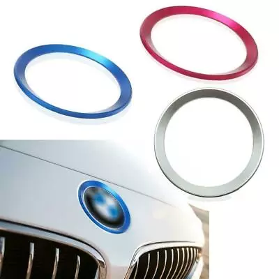 Car Front Rear Logo Surrounding Ring Stylish For BMW 82 Mm & 74 Mm Emblem Hood • $12.88