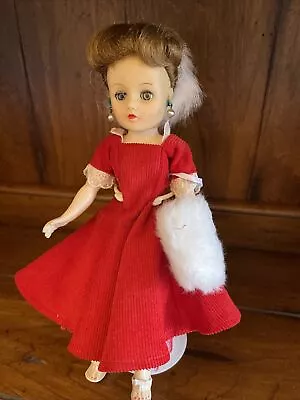 Miss Nancy Ann Doll In Style 323 Dressy Red Corduroy Dress • $30