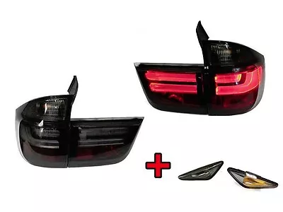 $419.96 • Buy LCI Style Light Bar LED Smoke Tail Lights + LED Side Marker For 07-13 BMW E70 X5