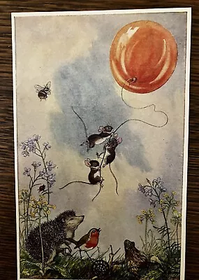 Vintage Artist Postcard “THE BALLOON GOES UP” By Molly Brett  Great Britain • $2.99