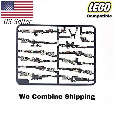Lego WW2 Weapons 15 PC Lot Multi Colored Camo Guns & Accessories • $8.01