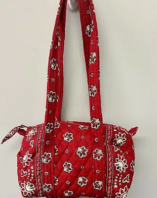 Vera Bradley Red Bandana Zip Top Duffel Bag Tote • $24.99