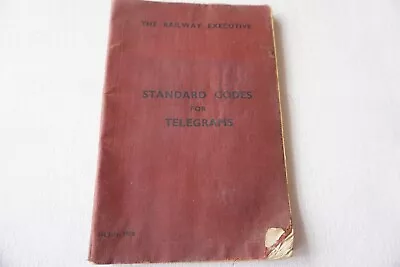 1950 Railway Executive Standard Code For Telegrams Original Railway Rule Book • £11.99