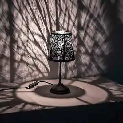 $35.99 • Buy Mini Table Lamp Bedside Lamp Decorative Nightstand Metal Shade Forest
