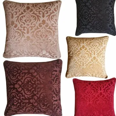 Velvet Embossed Regency Double Sided Reversible Cushion Cover Or Filled Cushions • £5.99